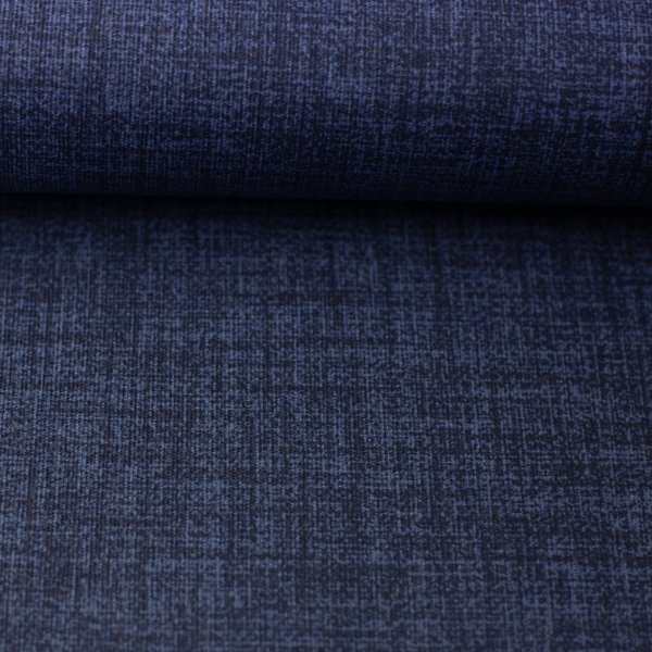 Beschichtete Baumwolle Charly meliert jeansblau
